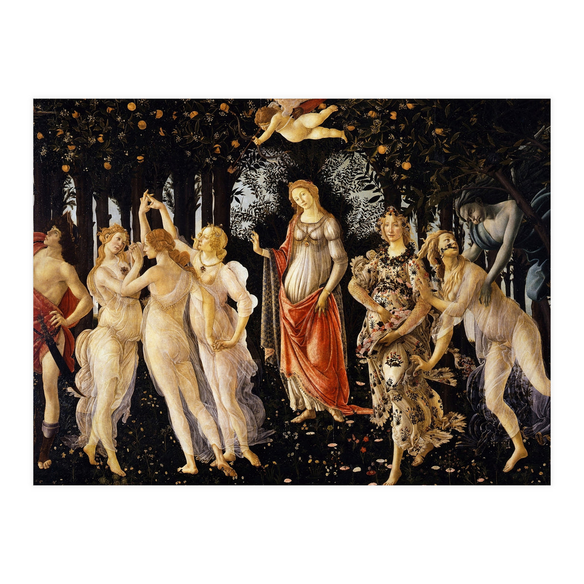 Sandro Botticelli – La Primavera (1482) | Classical Renaissance Masterpiece – Mythological Spring Scene (Print Only)