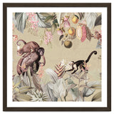 Vintage Exotic Monkeys In African Jungle Landscape thumbnail