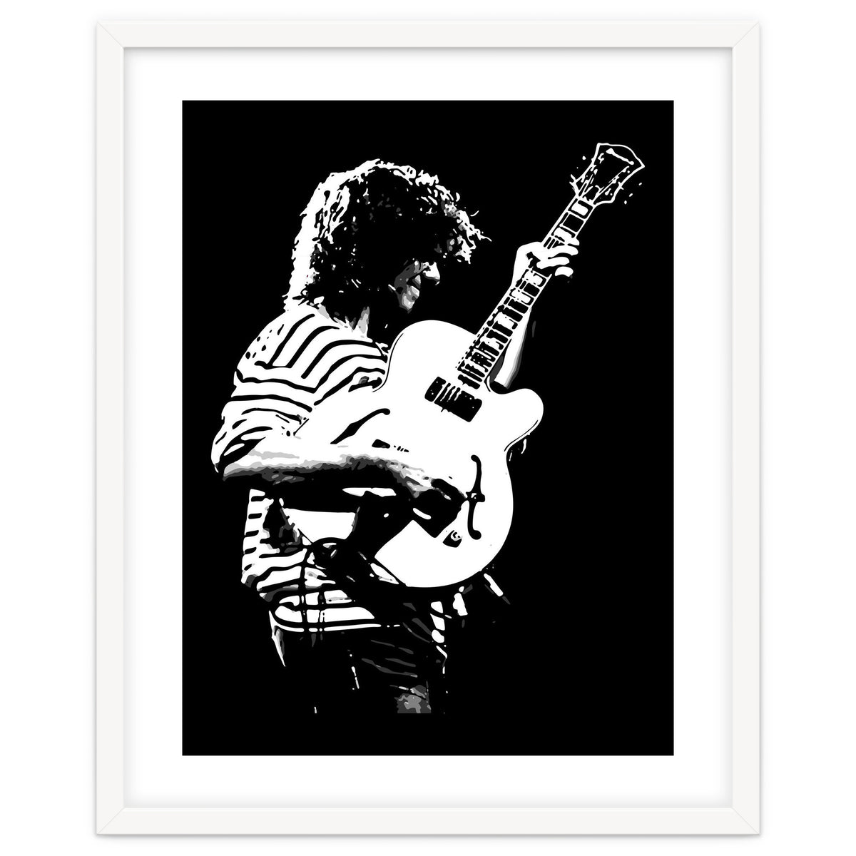 Pat Metheny American Jazz Musician in Monochrome