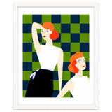 Moods, Checkers Girl Friends Chic Chess, Modern Bohemian Eclectic Woman Girl Boss, Bff Fashion Style thumbnail
