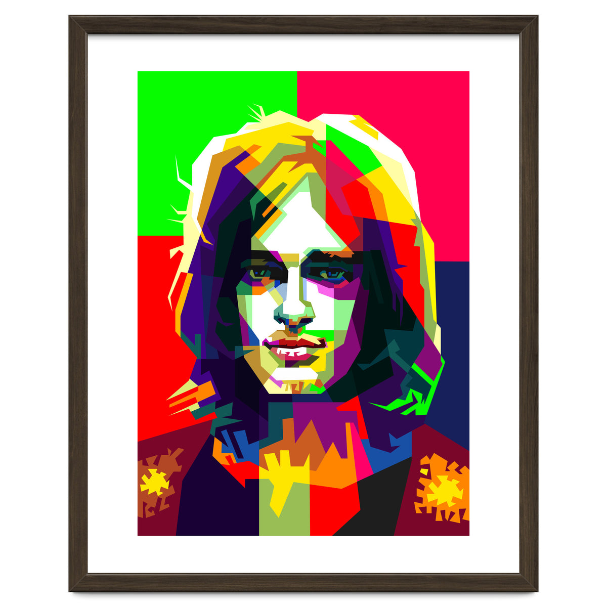 David Gilmour Pink Floyd Classic Rock Art WPAP