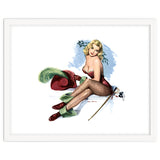 Pinup Sexy Girl Posing In Zorro Costume thumbnail