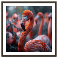 Beautiful Close Up Of A Pink Flamingo Bird