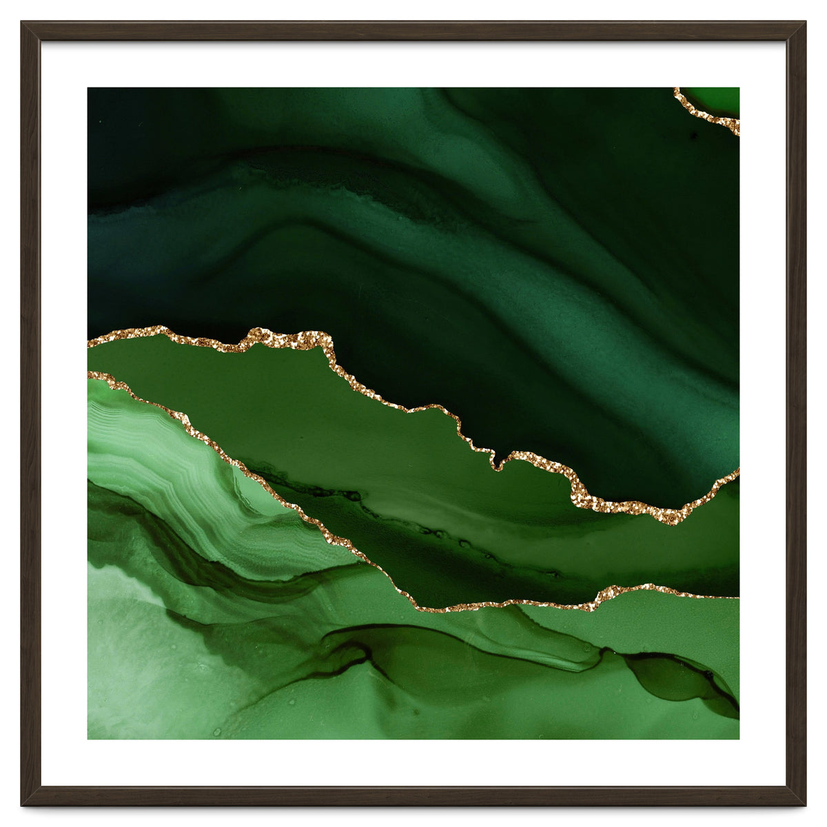 Green & Gold Agate Texture 12