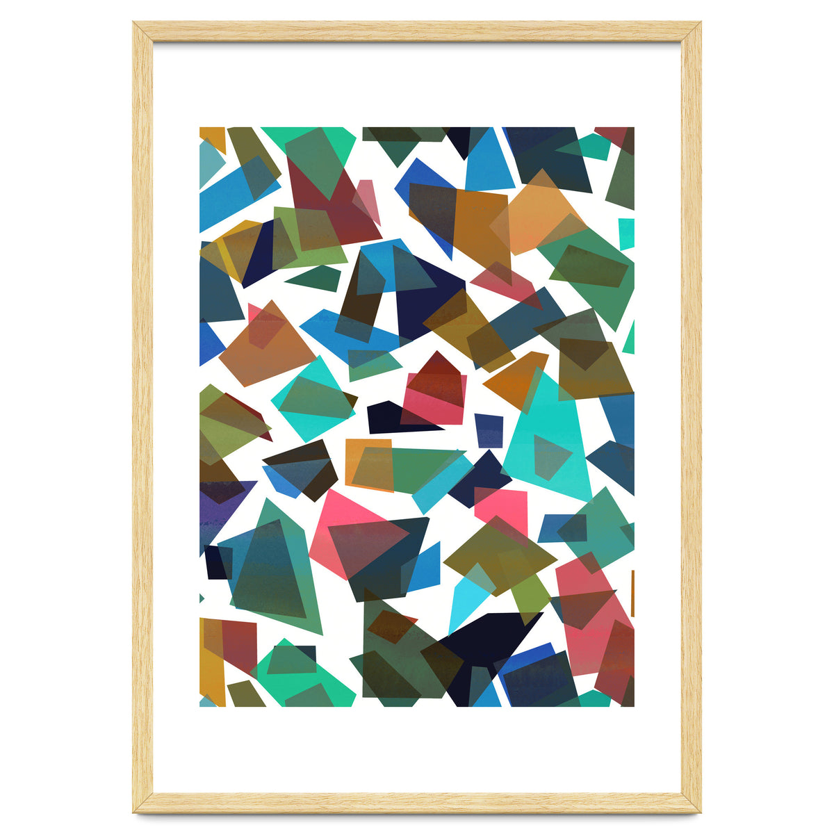 Geometric Squares Collage Colorful