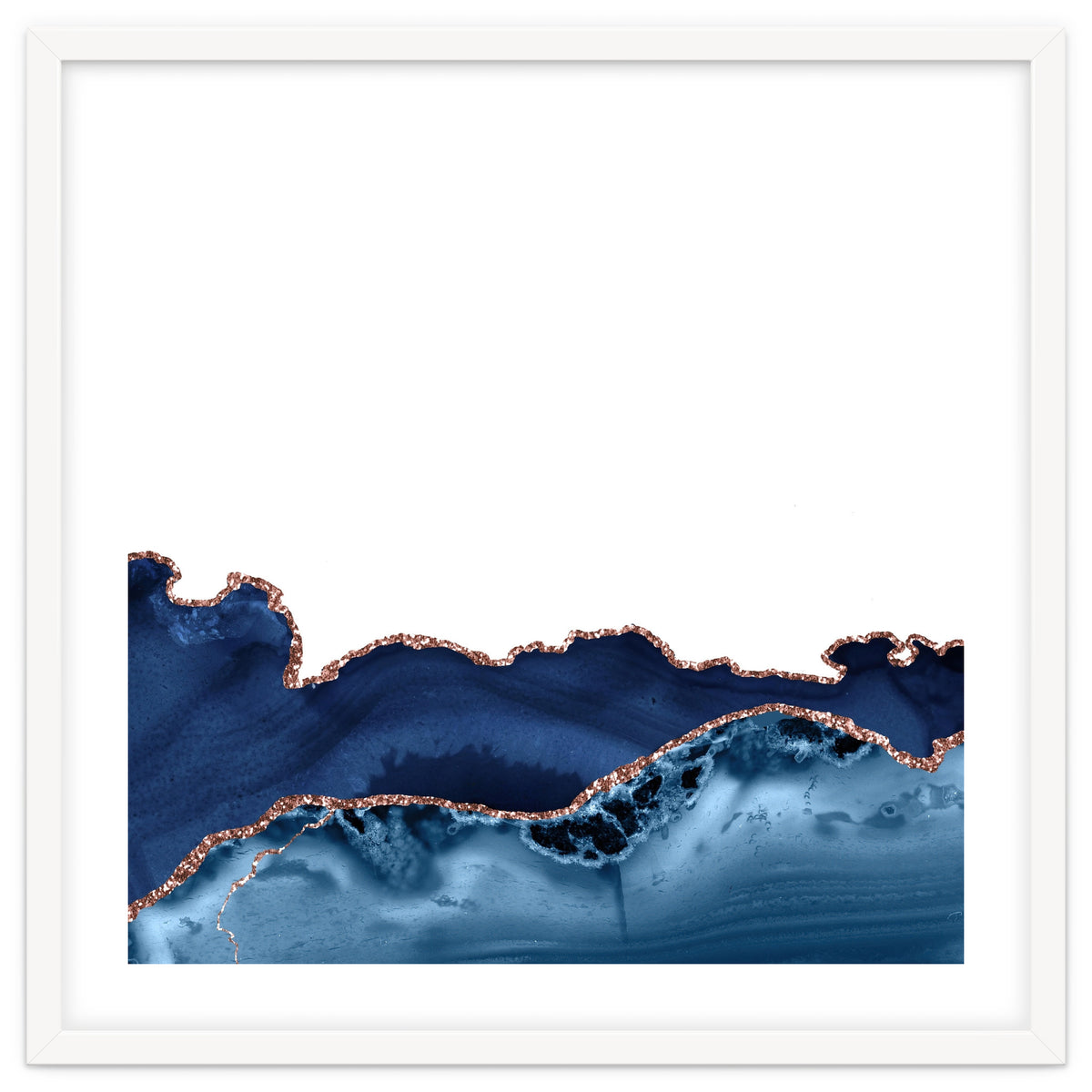 Navy & Rose Gold Agate Texture 26