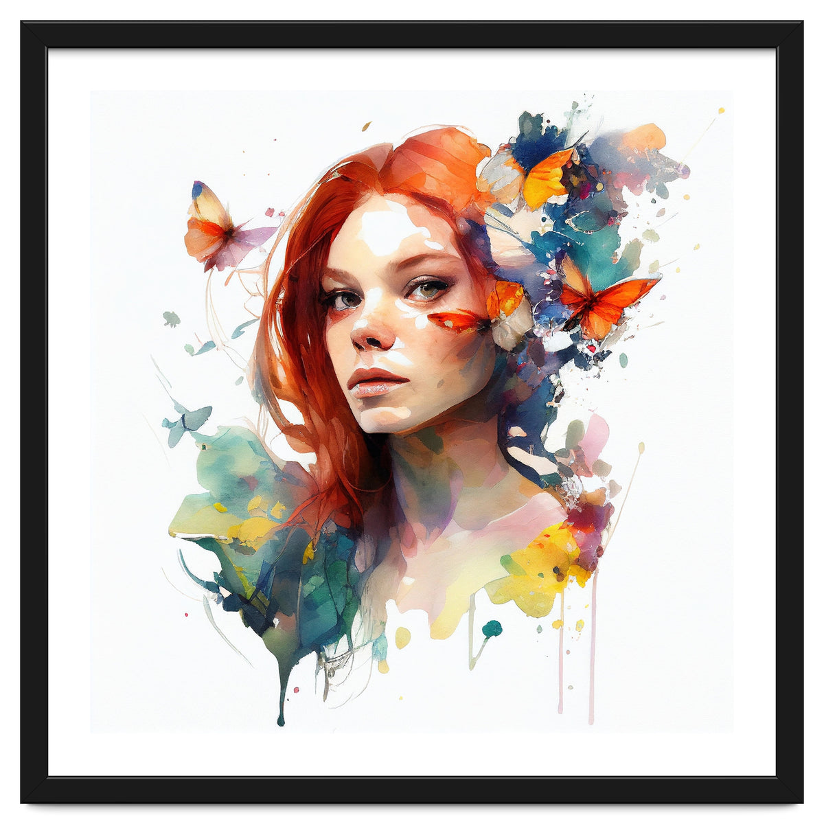 Red Hair Butterfly Reverie