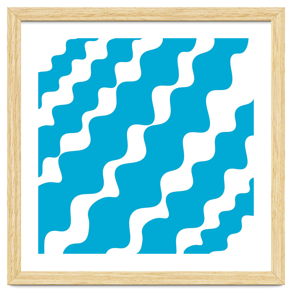 Slanting Blue Wavy Pattern