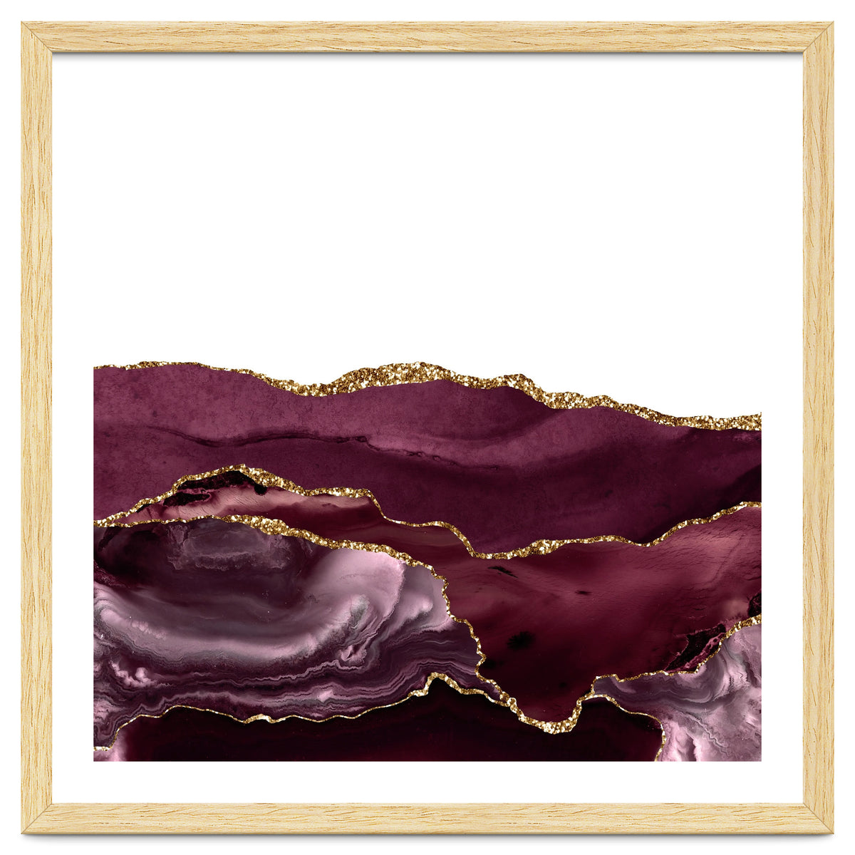 Burgundy & Gold Agate Texture 25