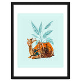 Camel Ride, Modern Bohemian Eclectic Animals, India Culture Travel Palm Desert Painting thumbnail