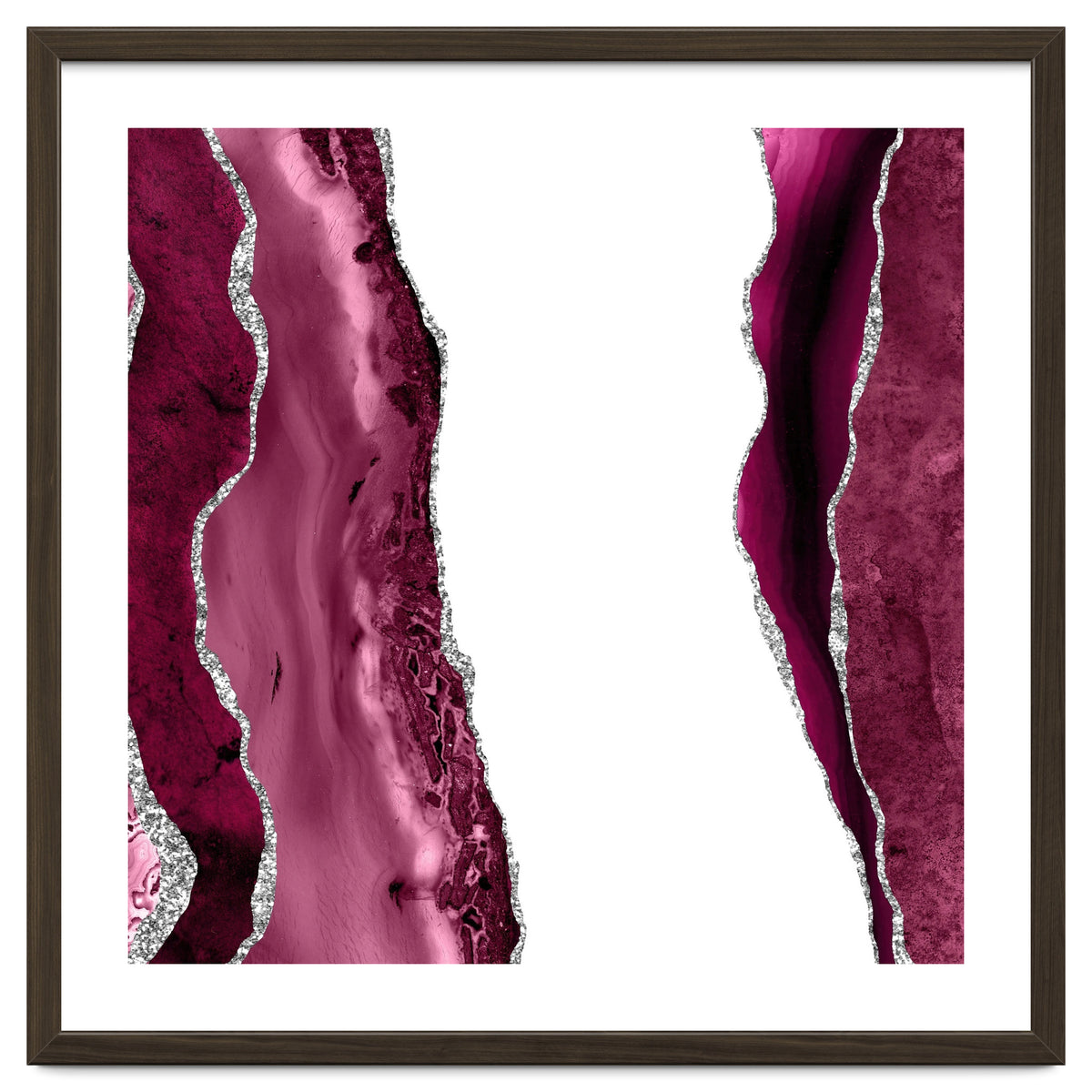 Burgundy & Silver Agate Texture 06