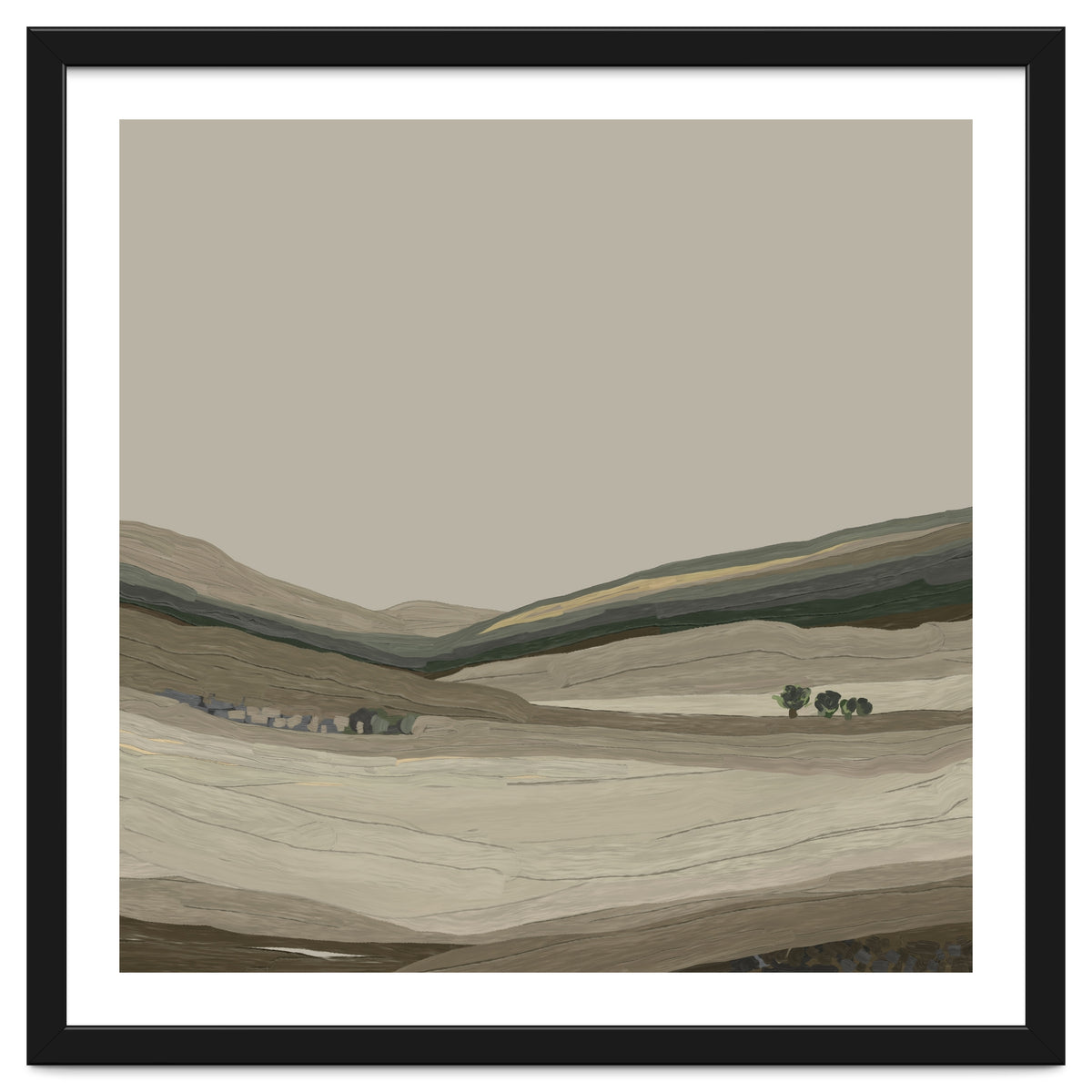 Muted Landscape oil painting