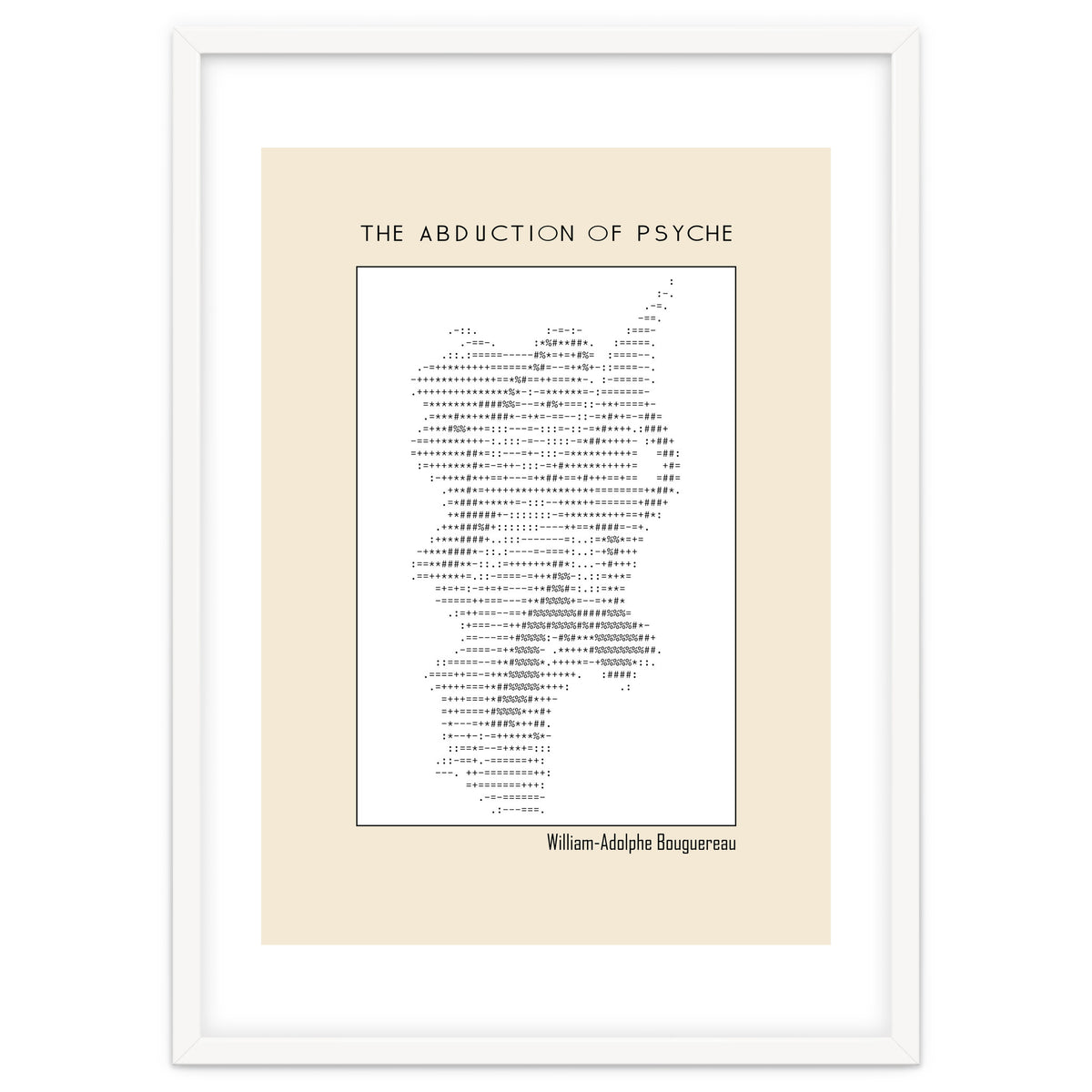 The Abduction of Psyche (1895) – William-Adolphe Bouguereau (ascii art)