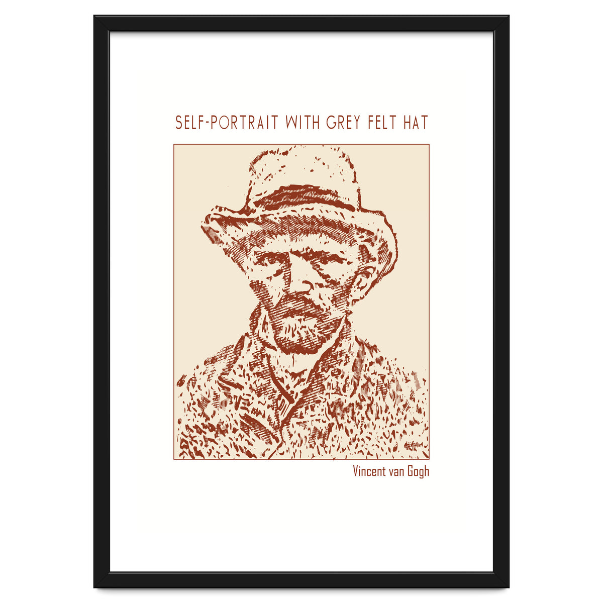 Self Portrait With Grey Felt Hat – Vincent Van Gogh