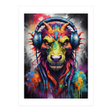 Dragon In Headphones Music (Print Only) thumbnail
