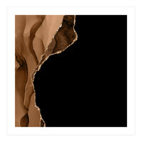 Brown & Gold Agate Texture 09 (Print Only)
