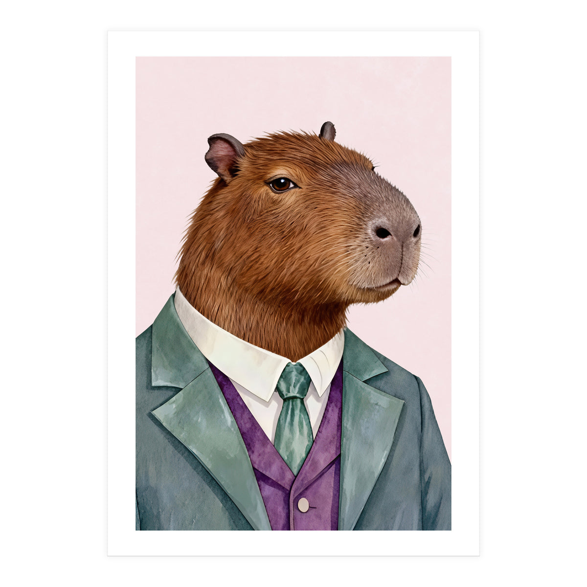 Capybara Fashion Portrait (Print Only)