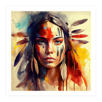 Powerful American Native Woman #3 (Print Only)