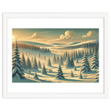 Vintage Finland, Lapland Winter Forest Poster thumbnail