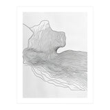 Abstract Black And White Organic Flowing Lines Pattern (Print Only) thumbnail