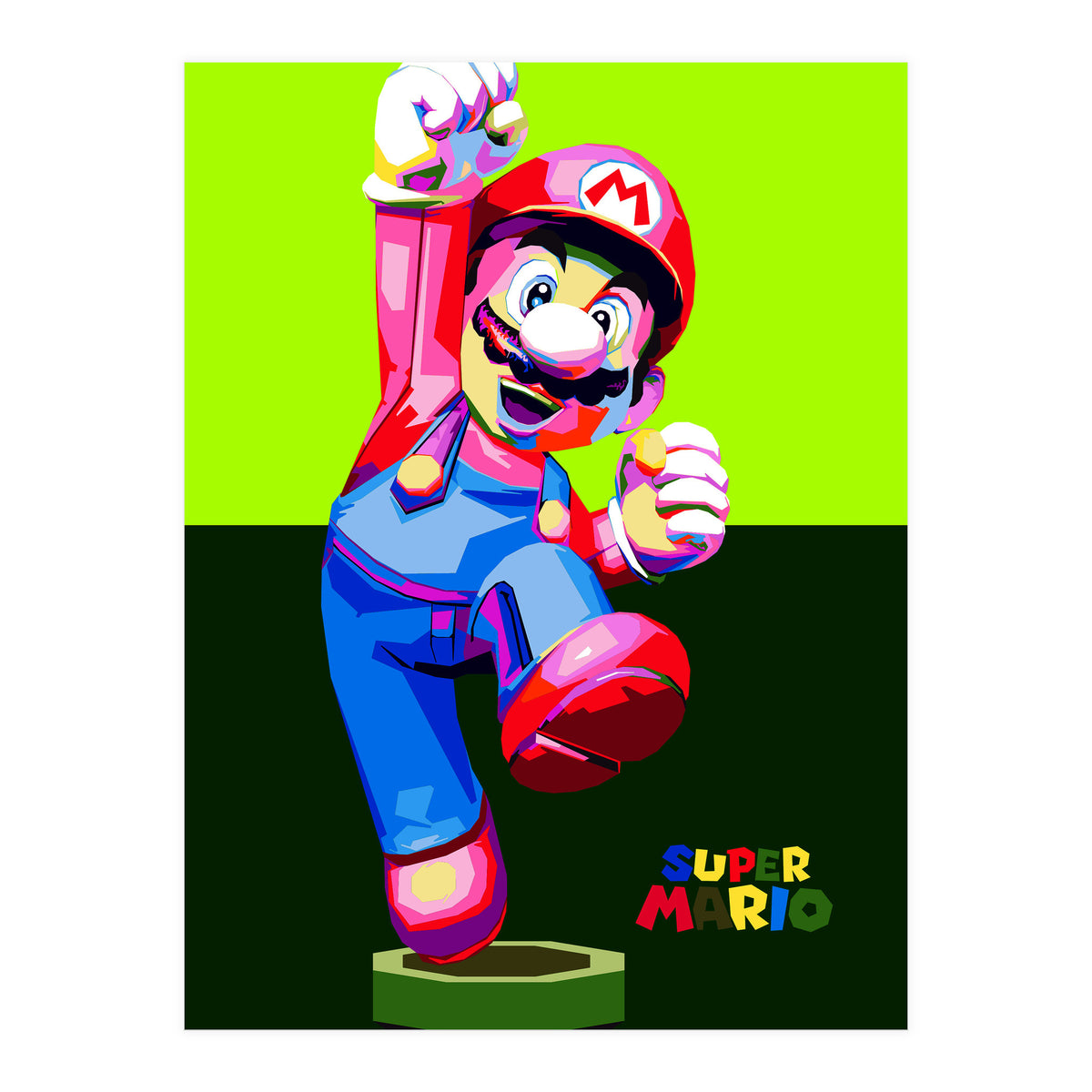 Super Mario Cartoon Character Pop Art (Print Only)