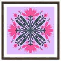 Magenta mandala flowers