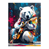 Polar Bear Playing Guitar, Graffiti (Print Only) thumbnail