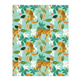 Cheetah Jungle, Wildlife Nature Wild Cats Tigers Leopard Botanical Animals Mint Quirky Illustration (Print Only) thumbnail