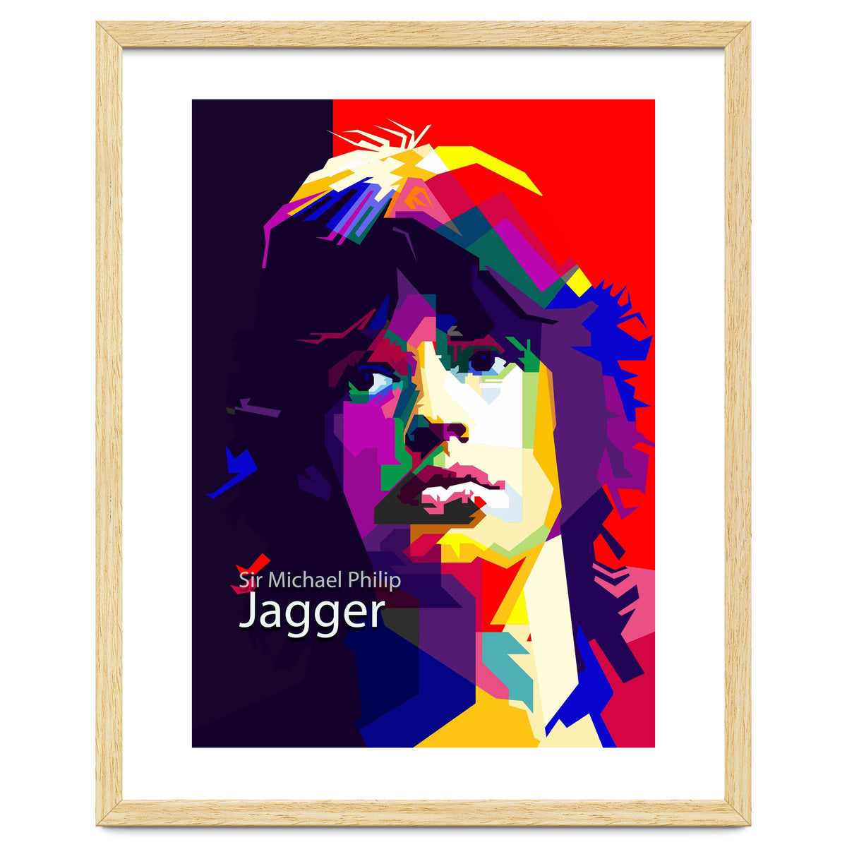 Sir Michael Philip Jagger Pop Art Wpap