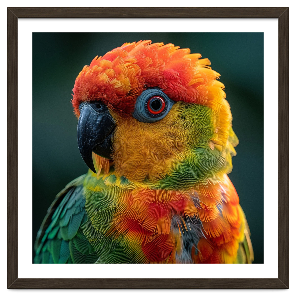 Sun Conure Parrot Close Up Eye