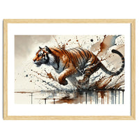 Dynamic Tiger In Motion