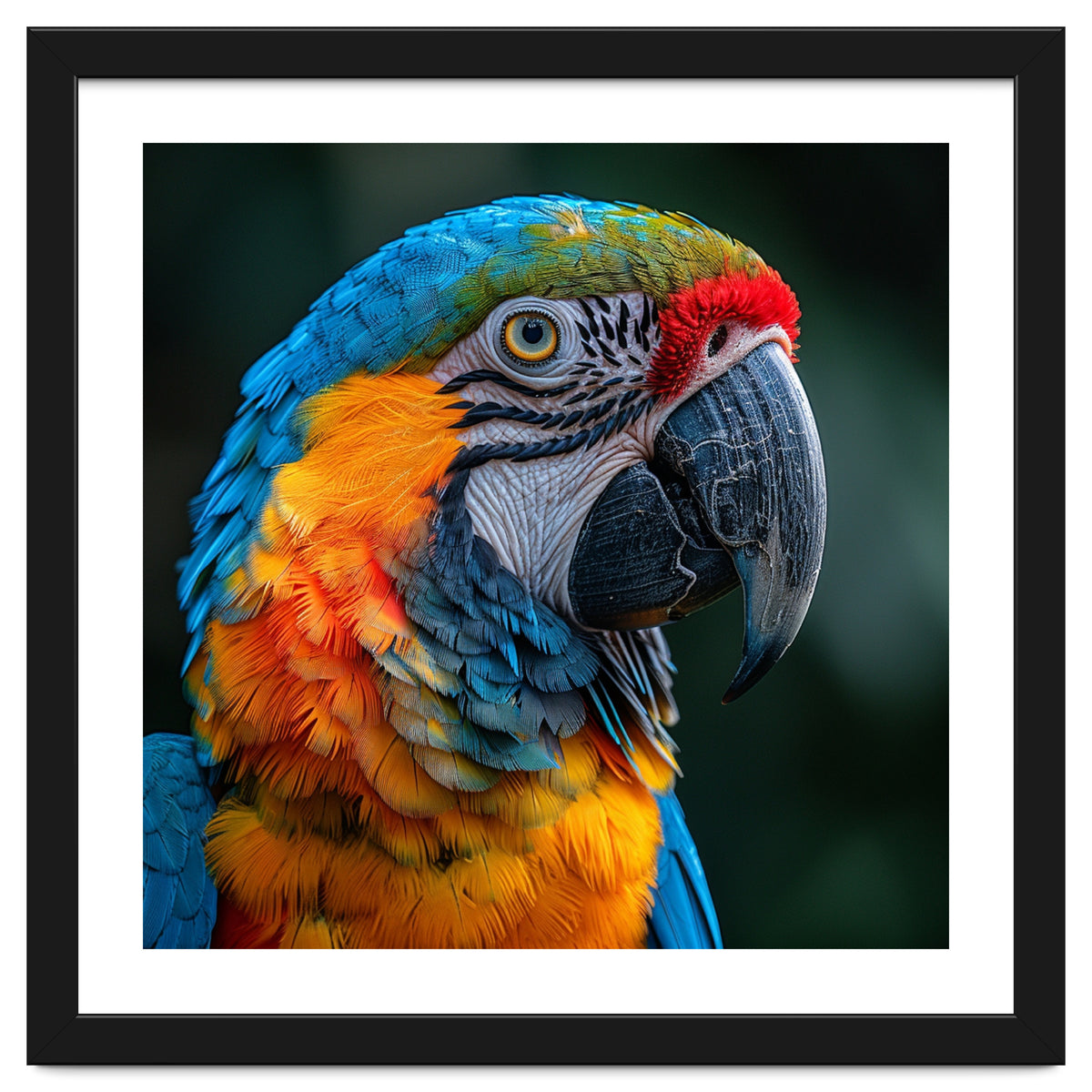 Close Up Of A Colorful Macaw Parrot