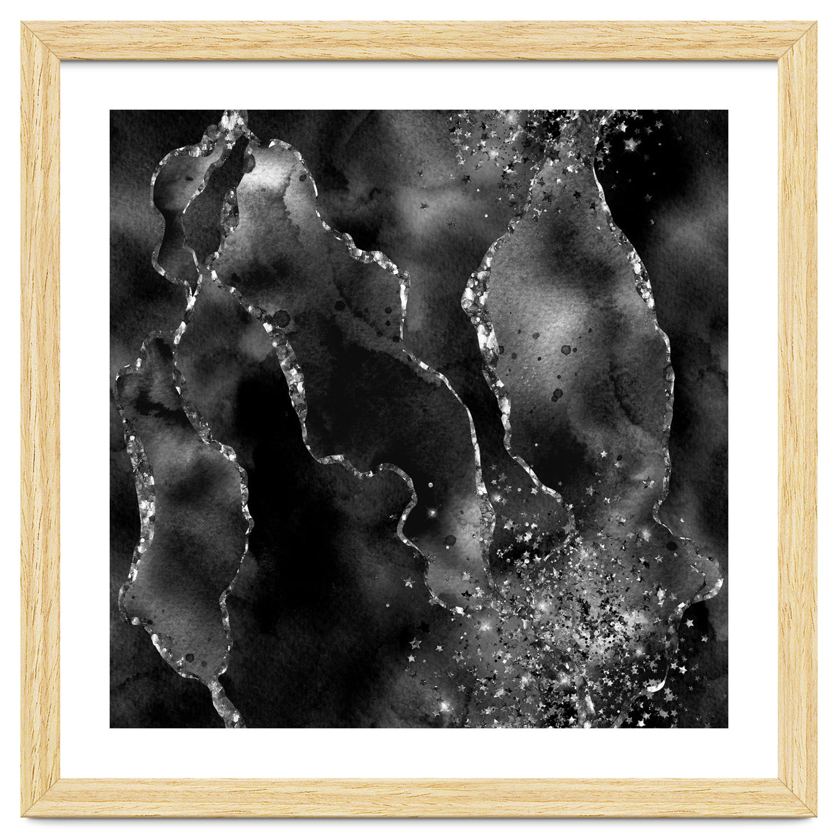 Black Glitter Agate Texture 08
