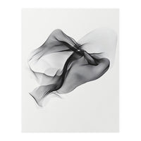 Abstract Black Flowing Fabric Wave (Print Only)