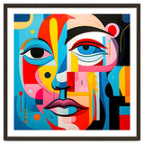CUBIST HARMONY,  face, the essence of Cubist inspiration in a fragmented vibrant spectrum. thumbnail