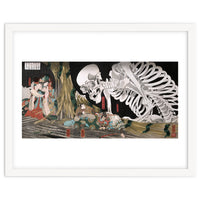 Utagawa Kuniyoshi – Mitsukuni Defying the Skeleton Specter (1910) | Dramatic Japanese Ukiyo-e Masterpiece