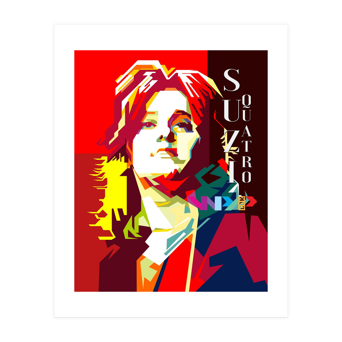 Suzi Quatro Rock N Roll Blues Singer Musician Pop Art WPAP (Print Only)