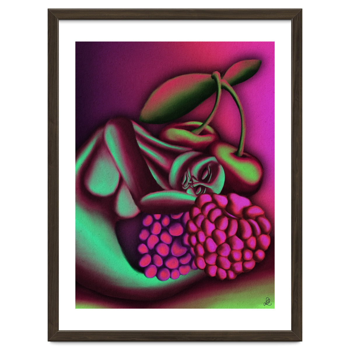 Sleepy Among The Berries And Cherries