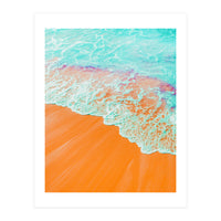 Coral Shore, Ocean Beach Photography, Summer Sea Sand Waves (Print Only)
