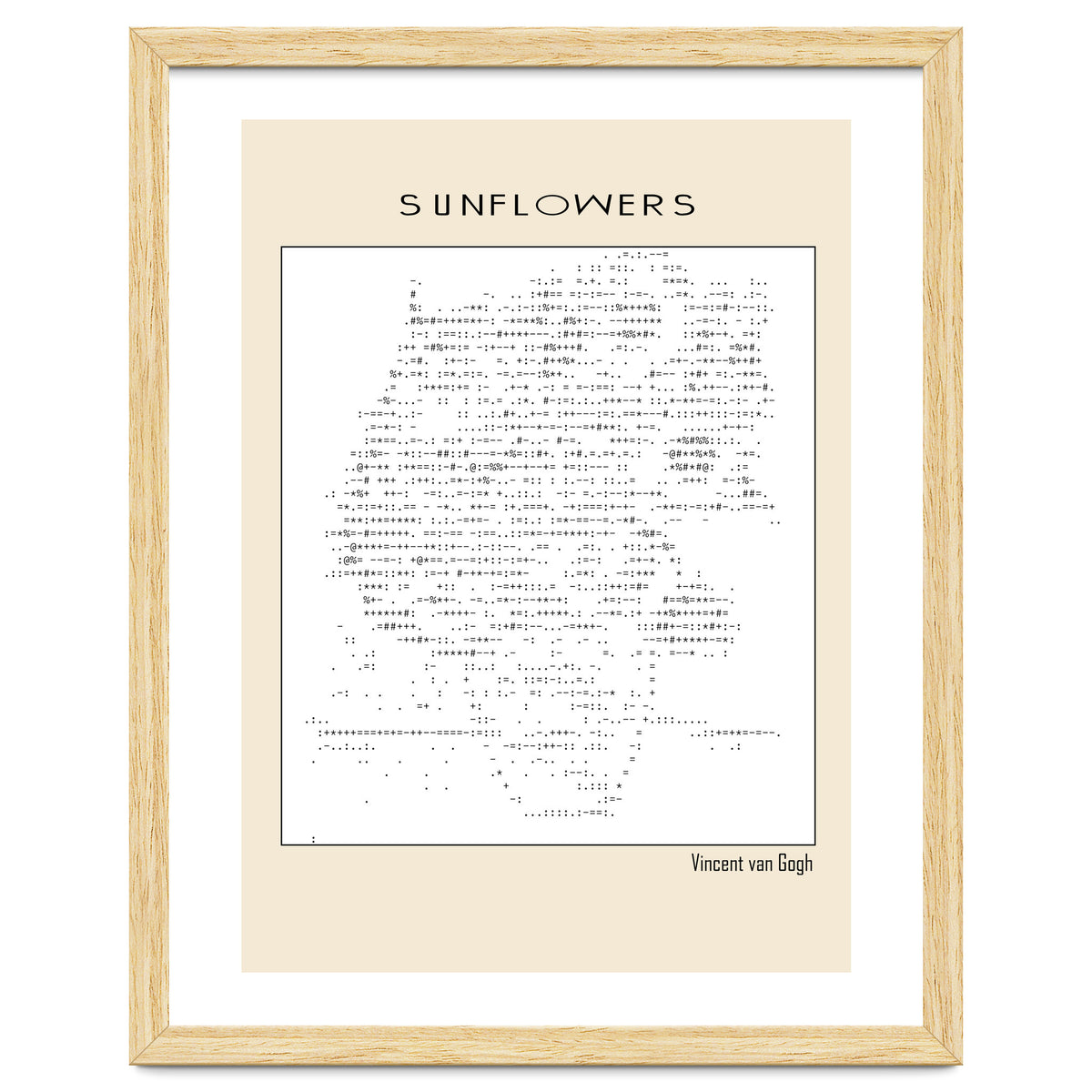 Sunflowers – Vincent van Gogh (1888) (ascii art)