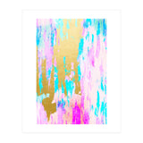 Meraki, Abstract Gold Painting, Colorful Graphic Design, Golden Pink Blue Eclectic Luxe Illustration (Print Only) thumbnail