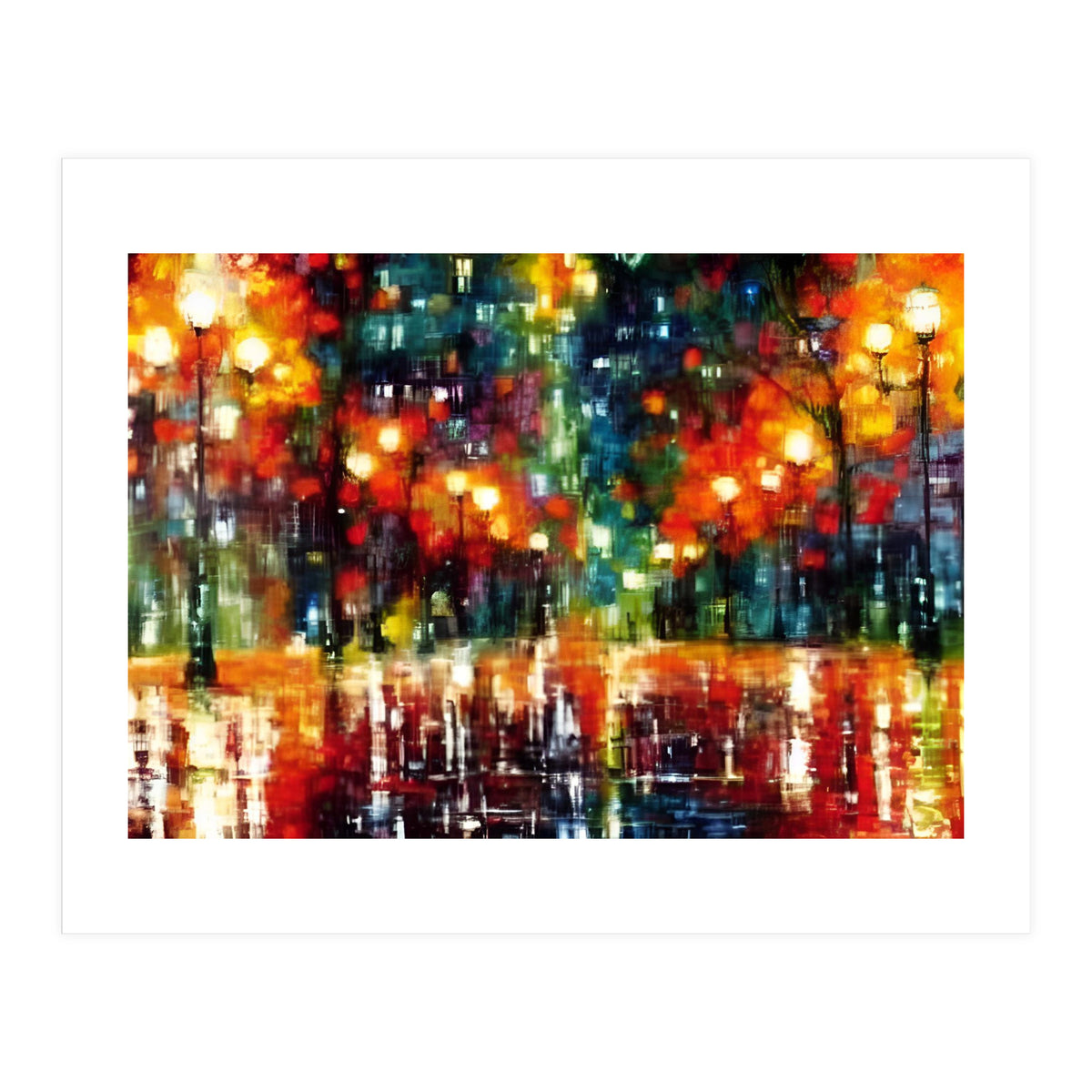 Abstract Contemporary Rainy (Print Only)