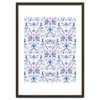 Bohemian Garden Blue Pattern