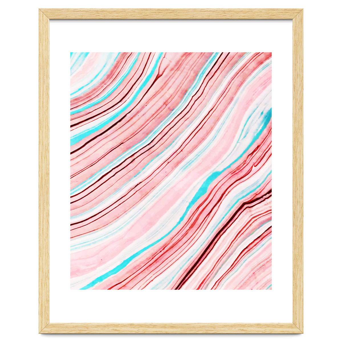 Between the Lines, Pastel Watercolor Abstract Painting, Subtle Neutral Minimal Illustration