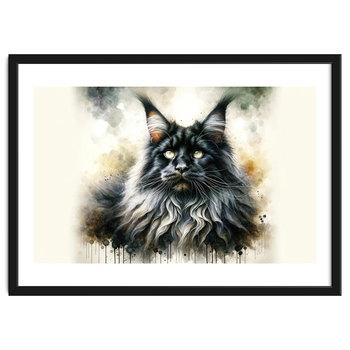 Majestic Long Haired Cat Portrait