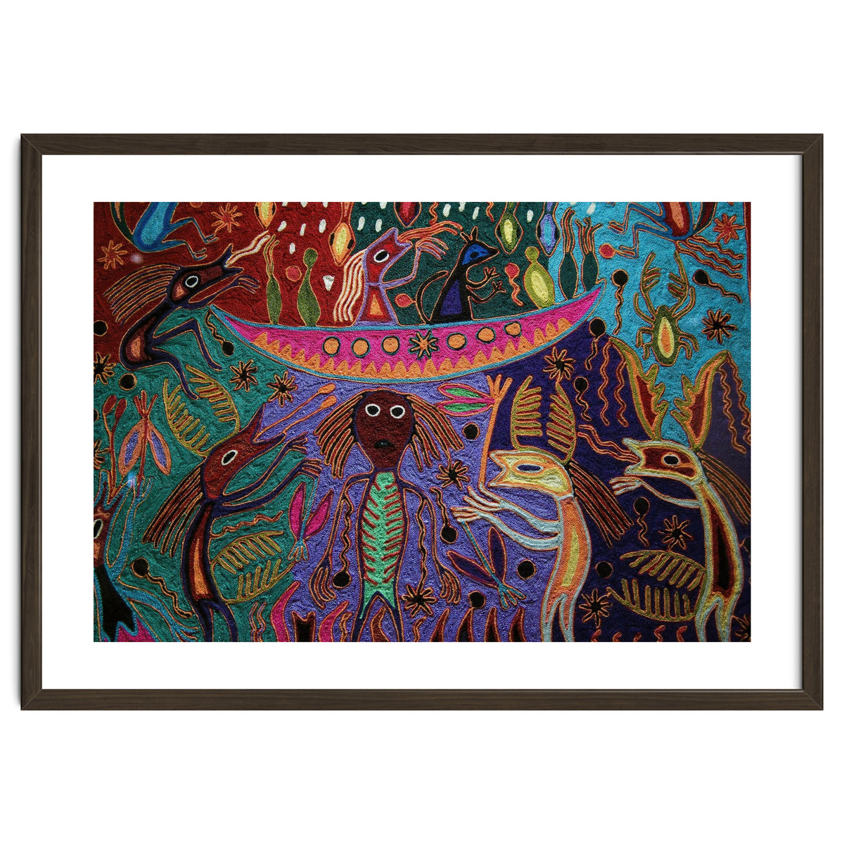 Mexico.Mexico city.National Museum of Anthropology. Huichol art.