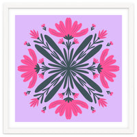 Magenta mandala flowers
