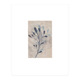 Leaf Beige and Blue Art Print (Print Only) thumbnail