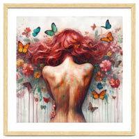 Wild Red Hair Butterfly Back