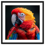 Scarlet Macaw Parrot Portrait Vivid Colors thumbnail